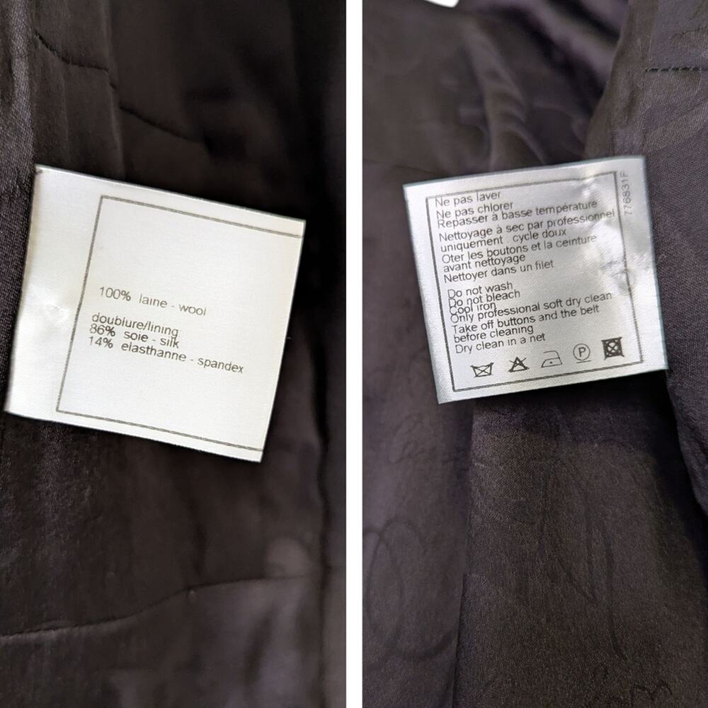Chanel 2007 Paris-Monte Carlo Belted Wool Jacket Blazer CC Buttons Black 40 - Picture 13 of 14